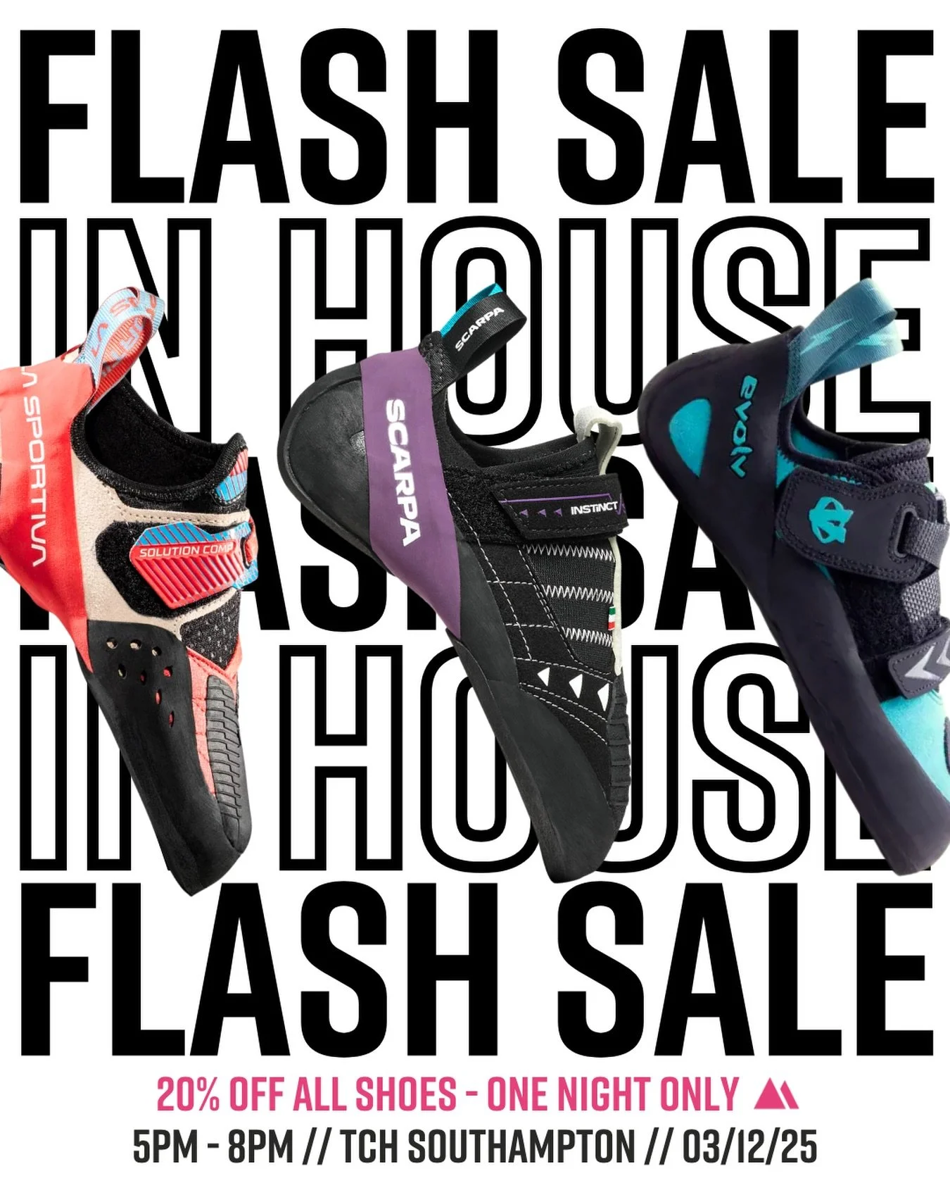 Keep your diaries clear and freshen up those dawgs (woof) cos TCH Southampton is hosting its very own&hellip;

 💥SHOE FLASH SALE💥

On Wednesday 3rd December, for one night only, all shoes are 20% off! Get an expert fitting with one of our team and 