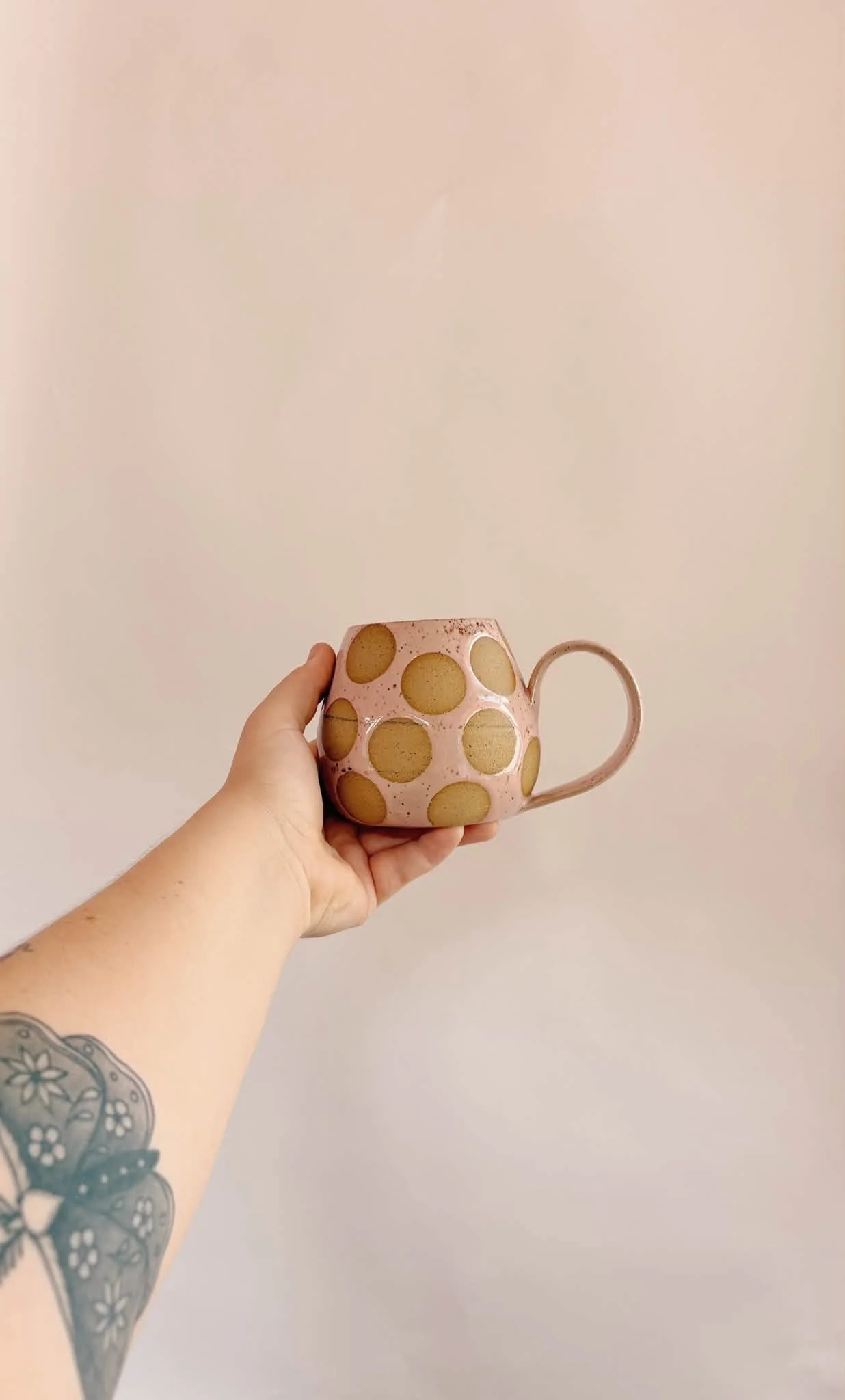 Pink Polka Dot Mug