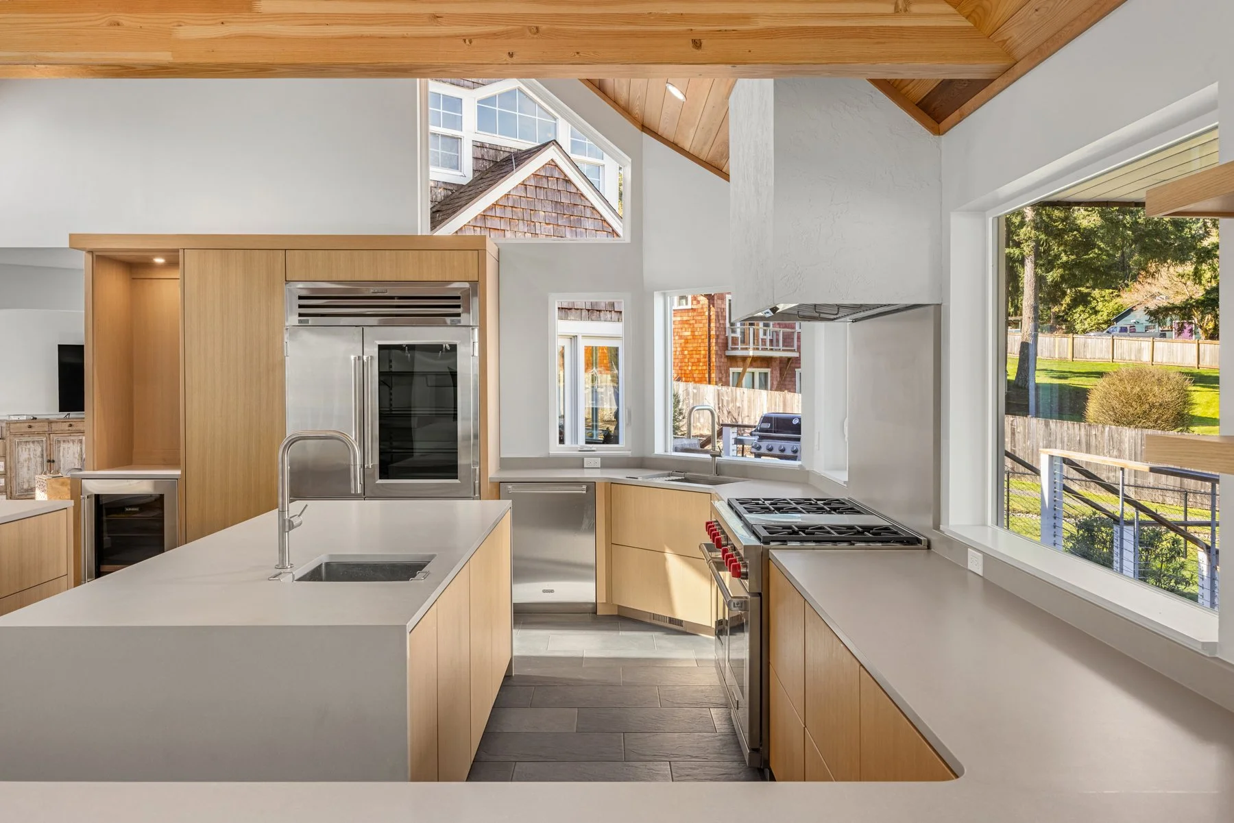 Full kitchen renovation with custom cabinetry and island, Poulsbo WA - Vega Builders