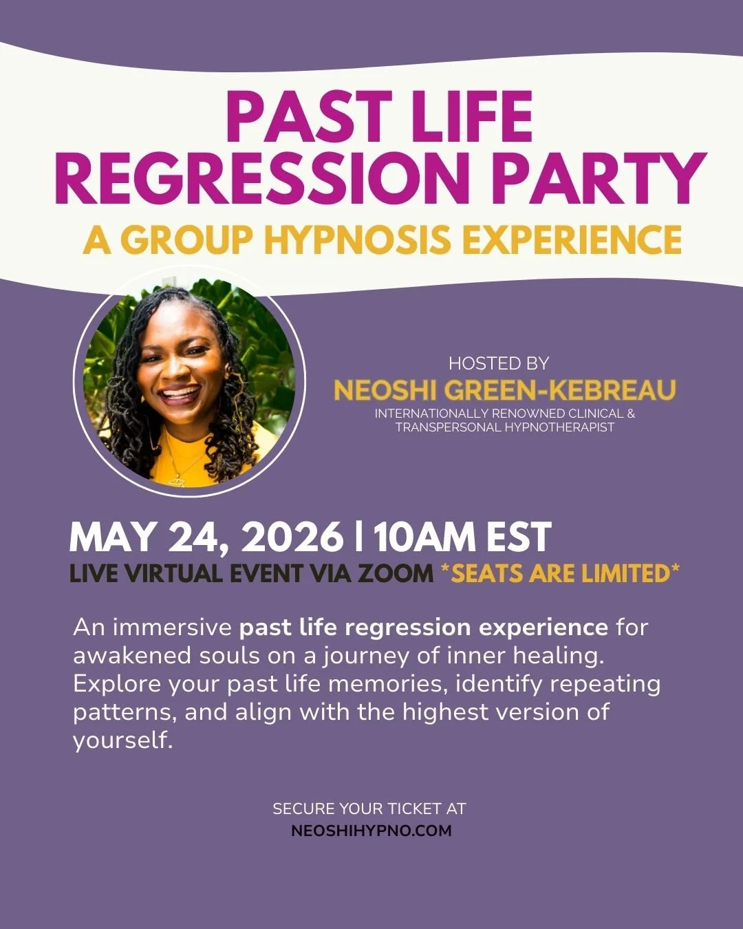 Past Life Regression Party: A Group Hypnosis Experience - MAY 2026 