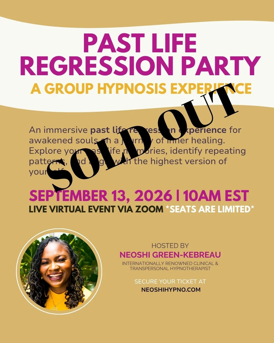Past Life Regression Party: A Group Hypnosis Experience - SEPTEMBER 2026 