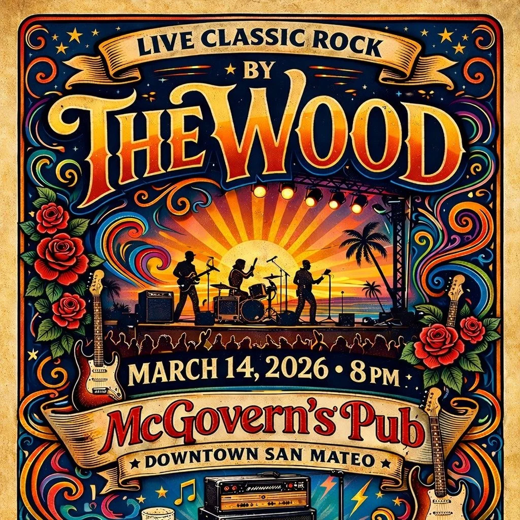 🎸 San Mateo &mdash; Join The Wood at @mcgovernssanmateo on March 14 at 8pm for a night of live rock, cold drinks, and great vibes. 🤘

Grab a friend, grab a beer, and come jam with us.

👇 Tag someone who should come with you

📍 McGovern&rsquo;s Pu