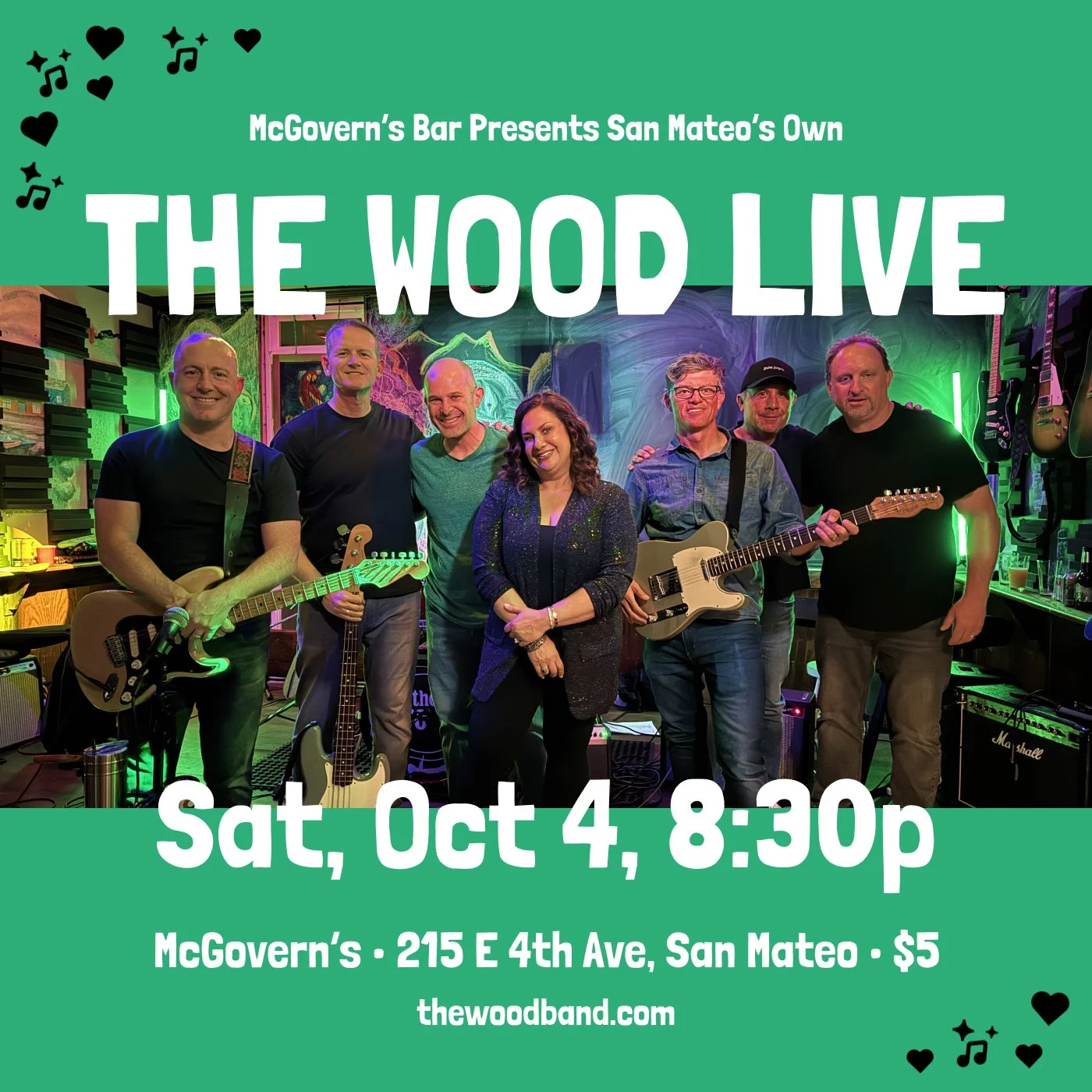 Join us at @mcgovernssanmateo in San Mateo on October 4 for live classic &amp; modern rock, cold cocktails, and good times. ❤️🎸🍻