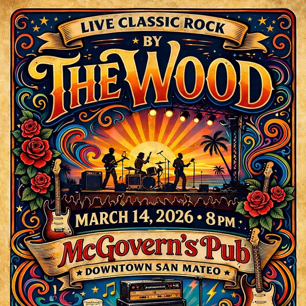🎸 San Mateo &mdash; Join The Wood at @mcgovernssanmateo on March 14 at 8pm for a night of live rock, cold drinks, and great vibes. 🤘

Grab a friend, grab a beer, and come jam with us.

👇 Tag someone who should come with you

📍 McGovern&rsquo;s Pu