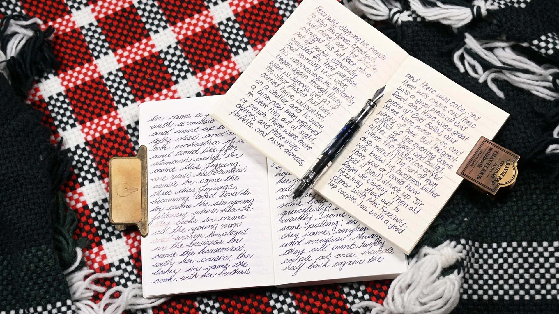 Diamine Frostbite writing sample 1