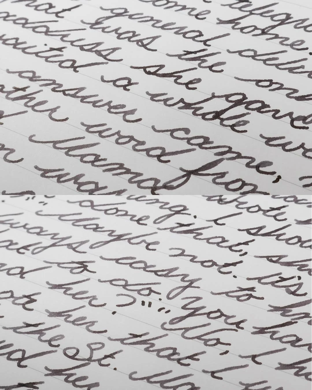 Monteverde Coal Noir cursive macro