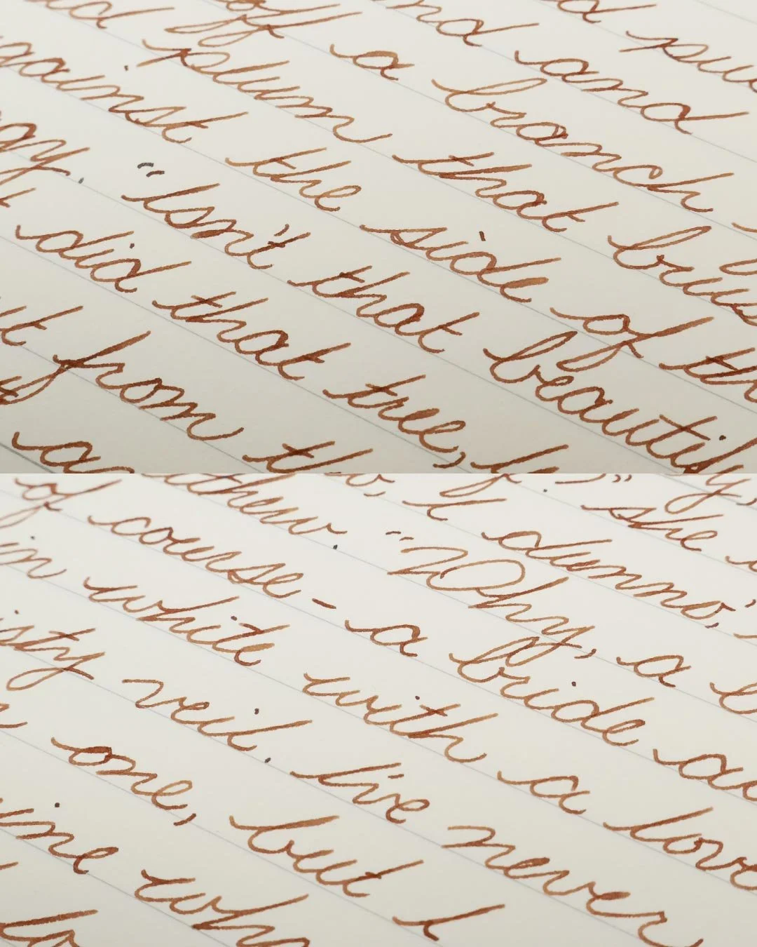 Ferris Wheel Press Steeped Umber cursive macro 2