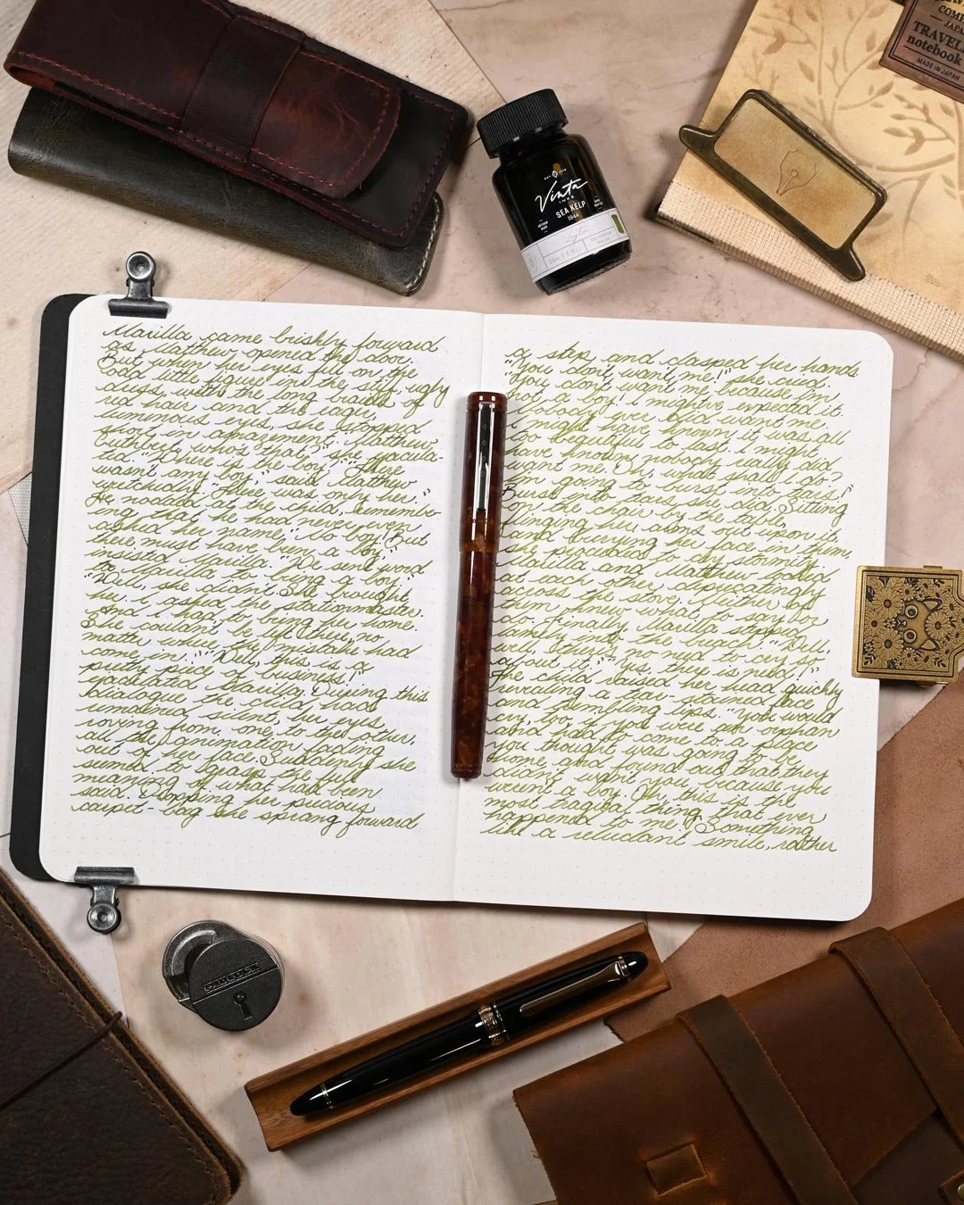 Vinta Sea Kelp Leyte writing sample flat lay