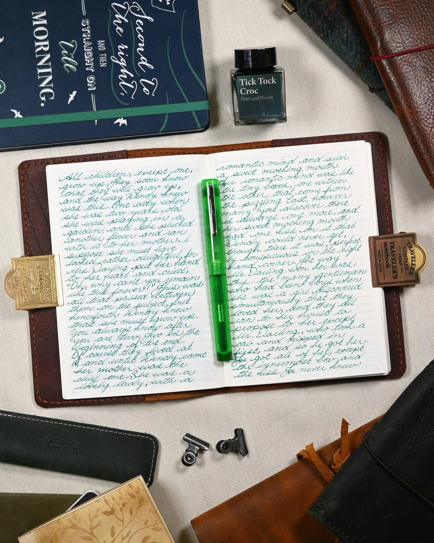 Wearingeul Tick Tock Croc &mdash;

It&rsquo;s been a while since I last tried this ink since I didn&rsquo;t love it back then. I still have more or less the same opinions. The color is great but it feels drier than it needs to be. Still, I kind of li