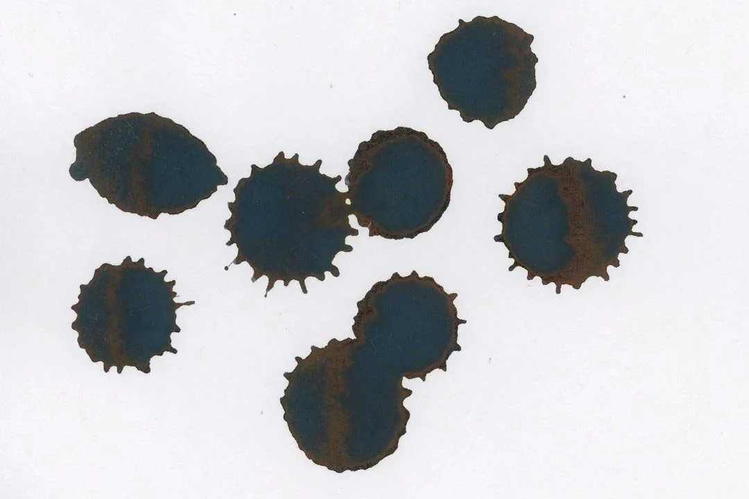 Diamine Molten Basalt ink droplets