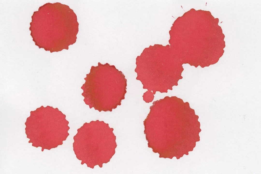 Diamine Carousel ink droplets