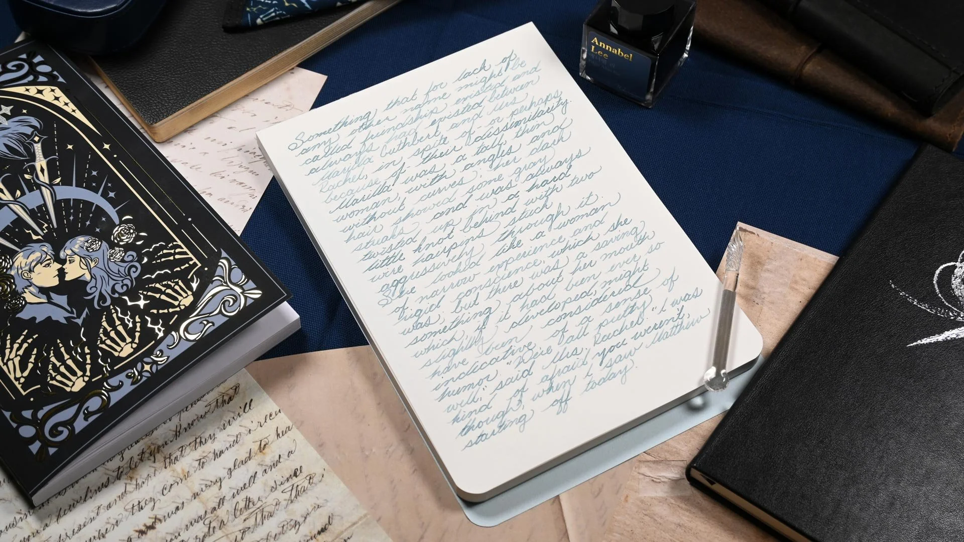 Wearingeul Annabel Lee writing sample with Dominant Industry Ink Muddler 1