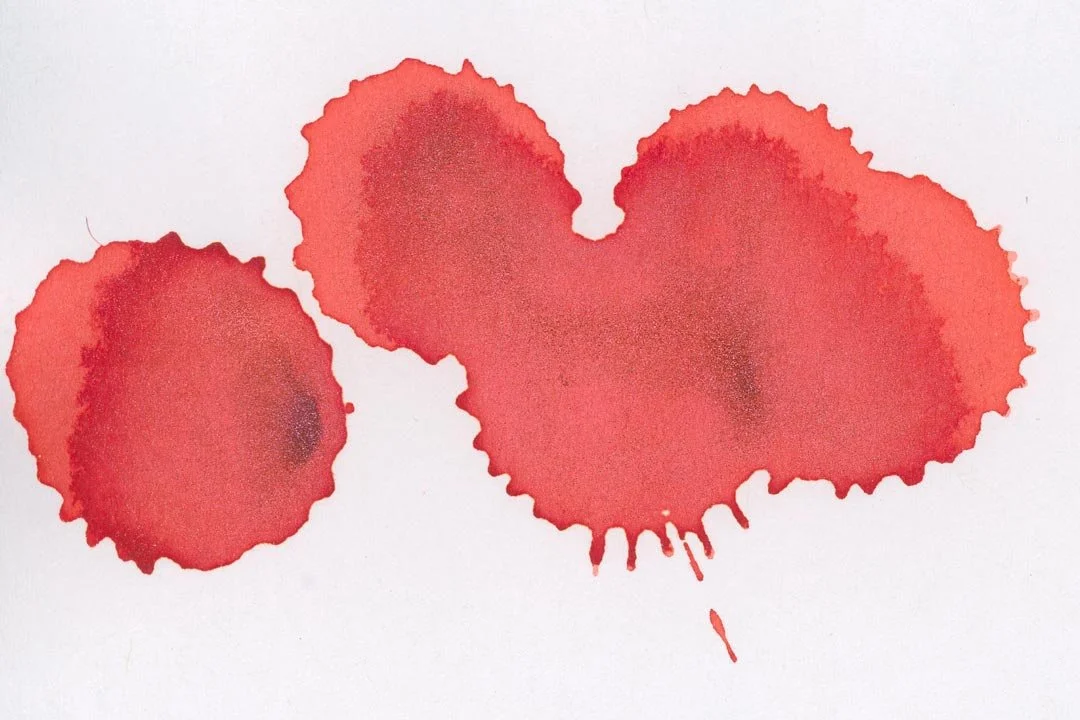 Diamine Ambience ink droplets