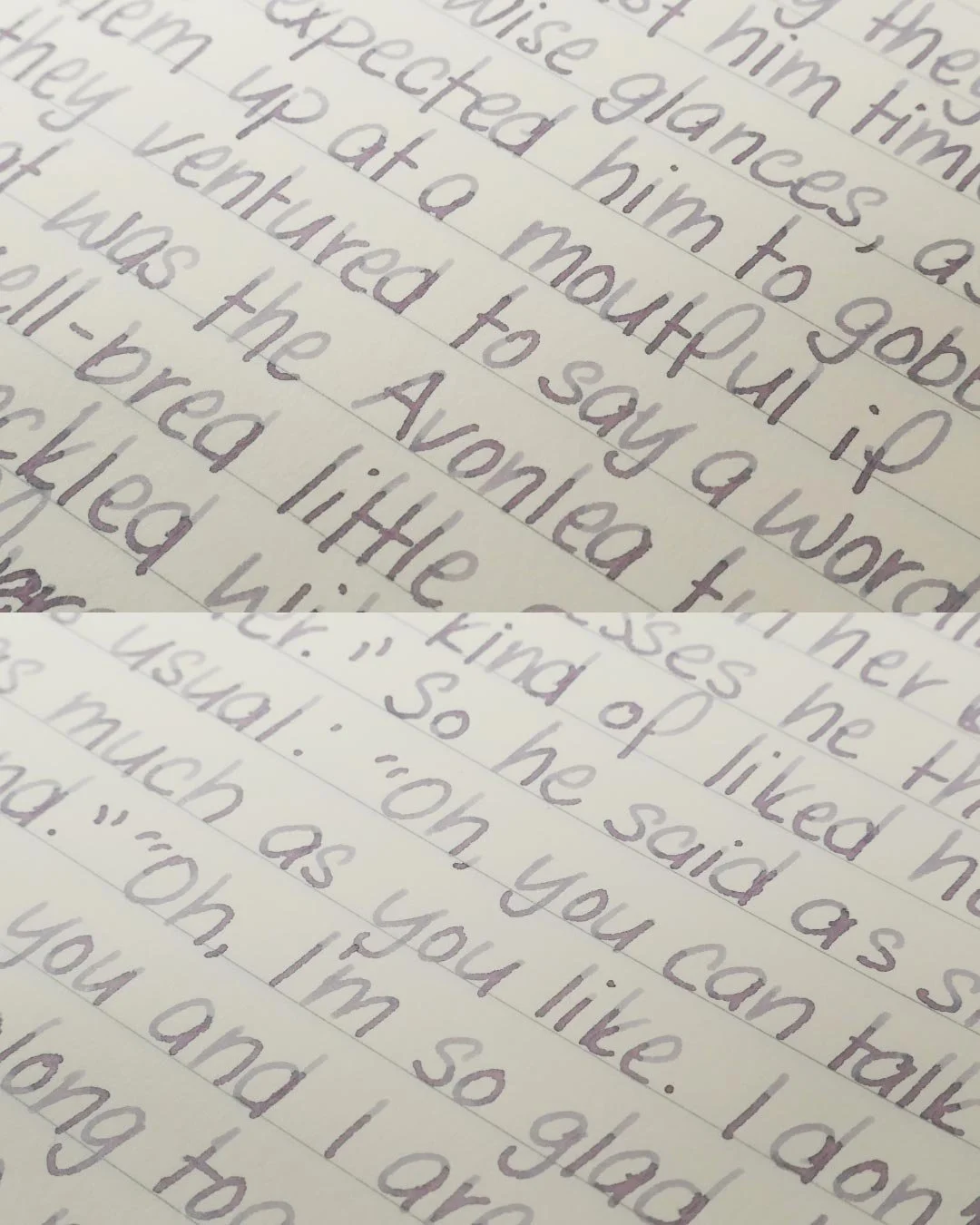 Diamine Lady Grey pritn macro 1