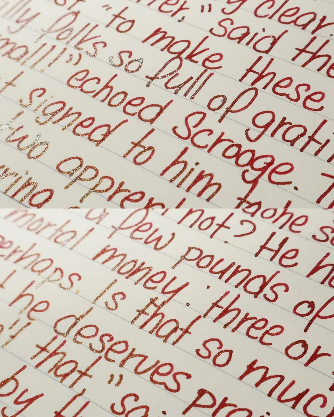 Diamine Ruby Taffeta print macro