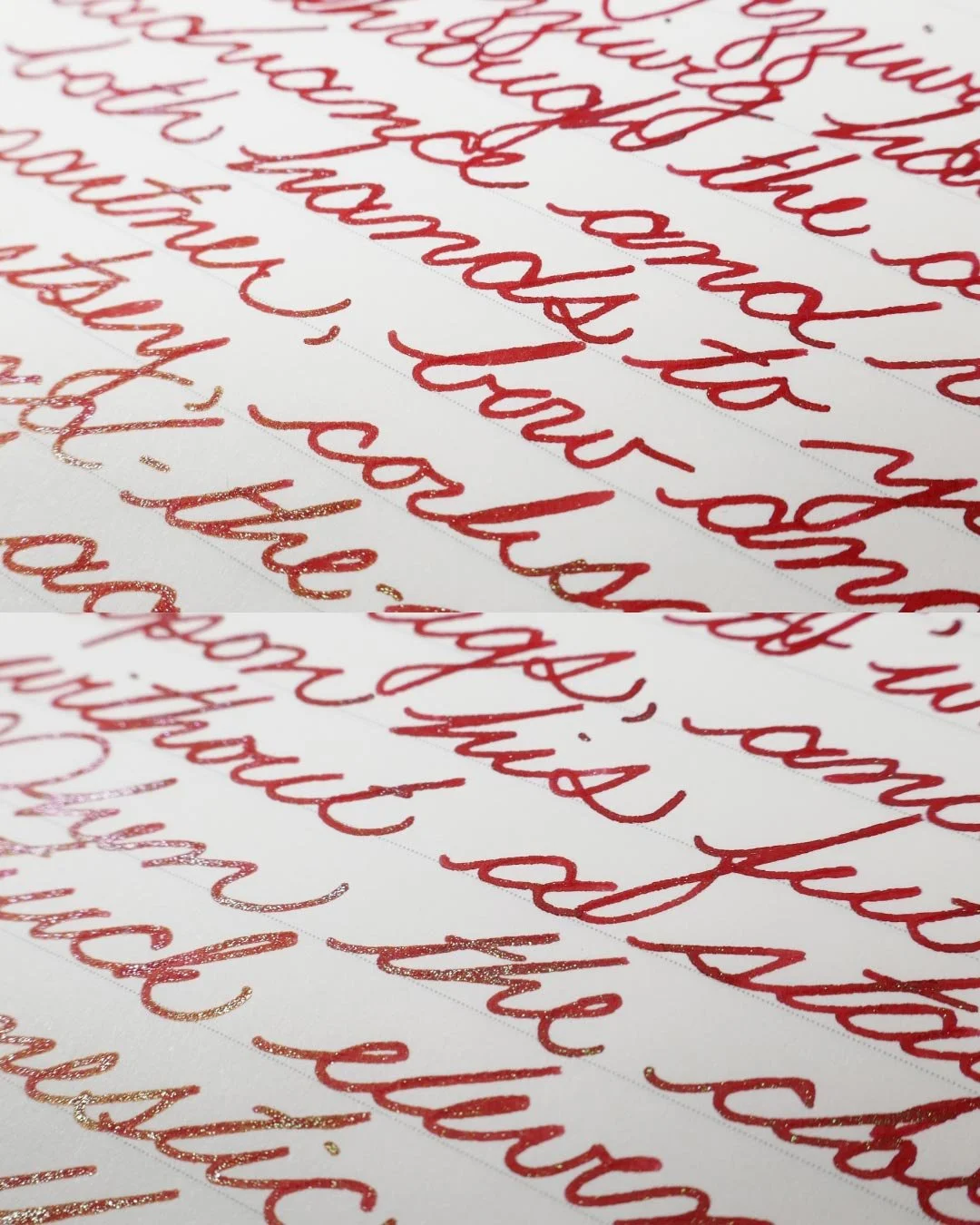 Diamine Ruby Taffeta cursive macro