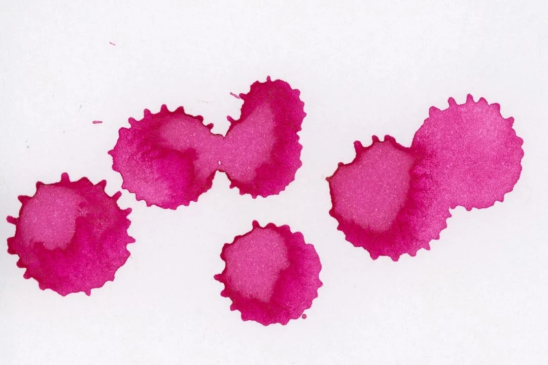 Diamine Mittens ink droplets