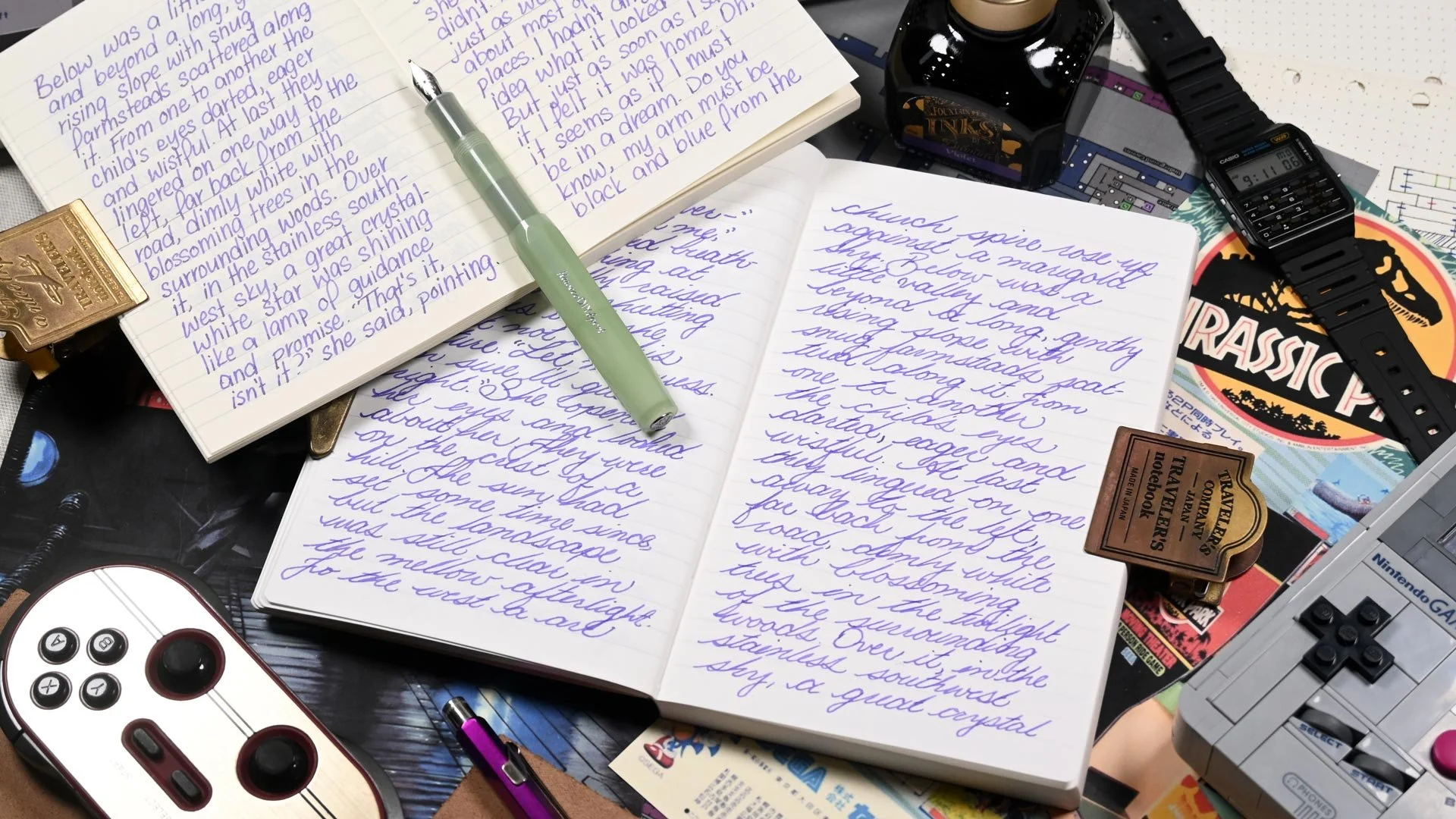 Diamine Violet writing sample