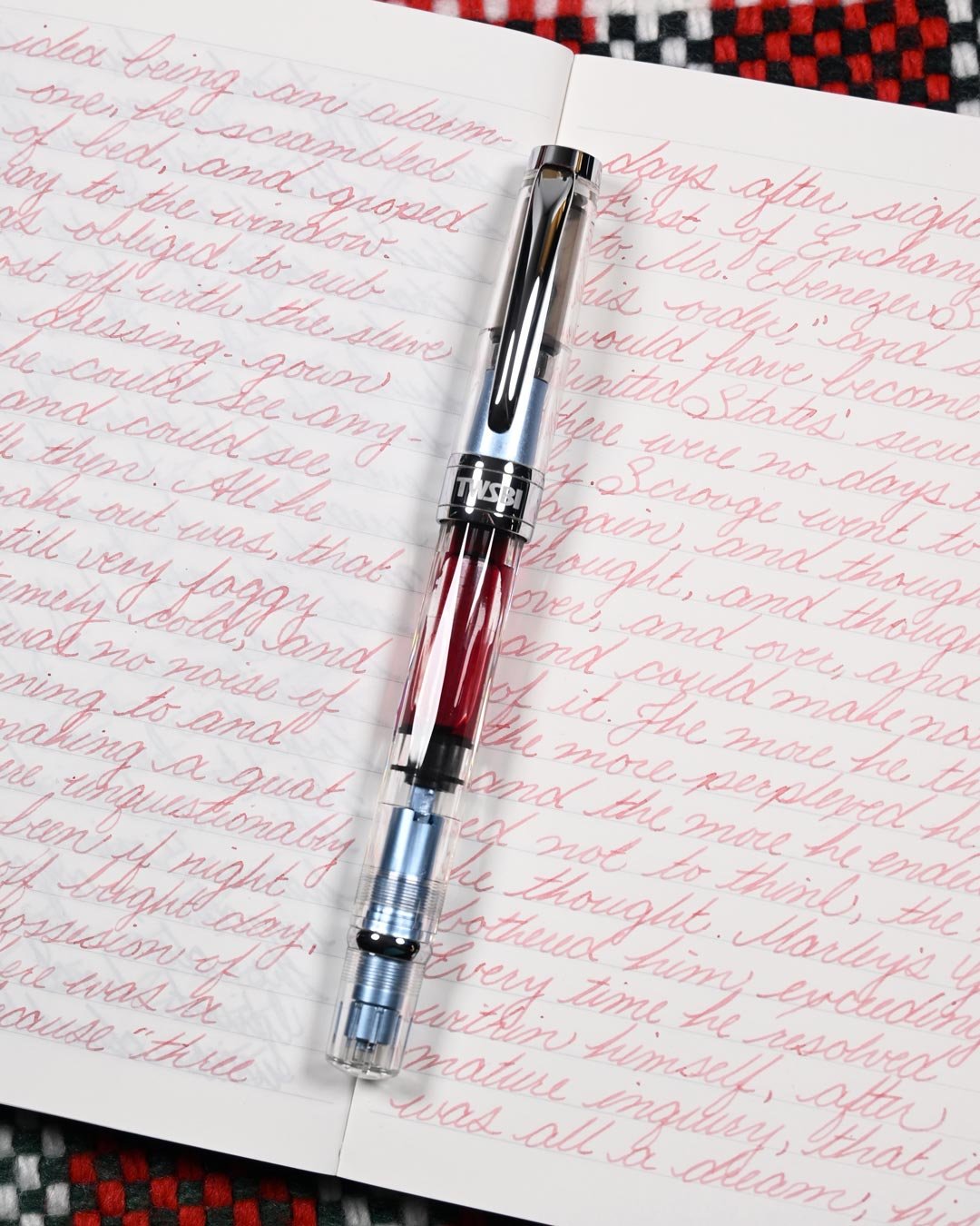 Diamine Blush writing sample 3