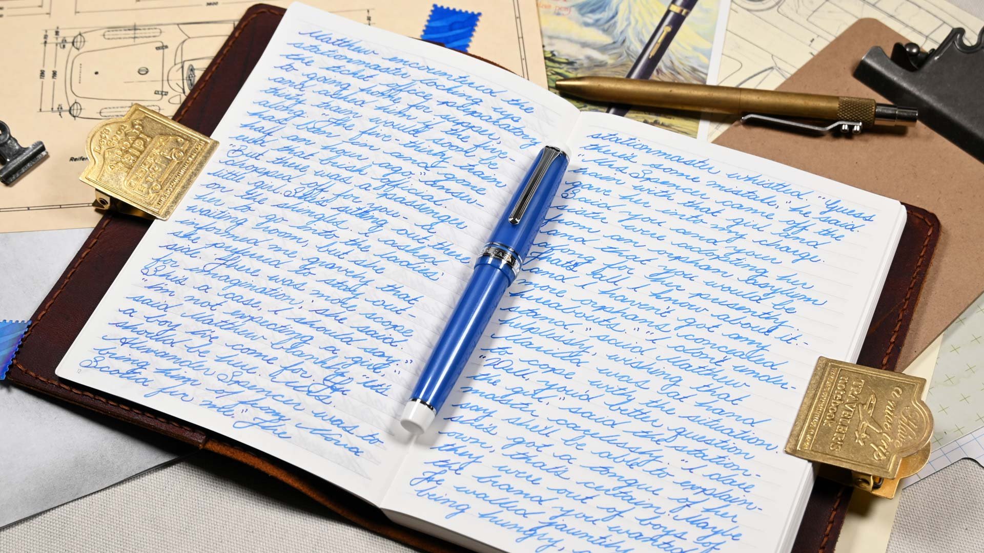 Pilot Iroshizuku Kon-peki writing sample with Sailor Pro Gear Blue Cobra 5