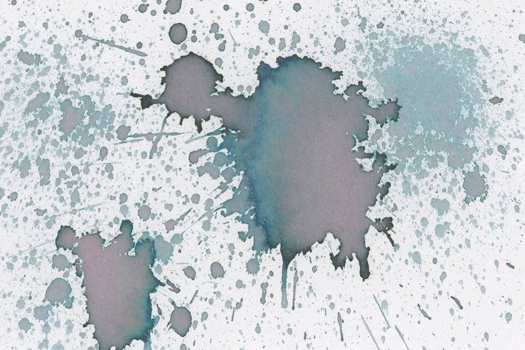 Diamine Overcast ink splat