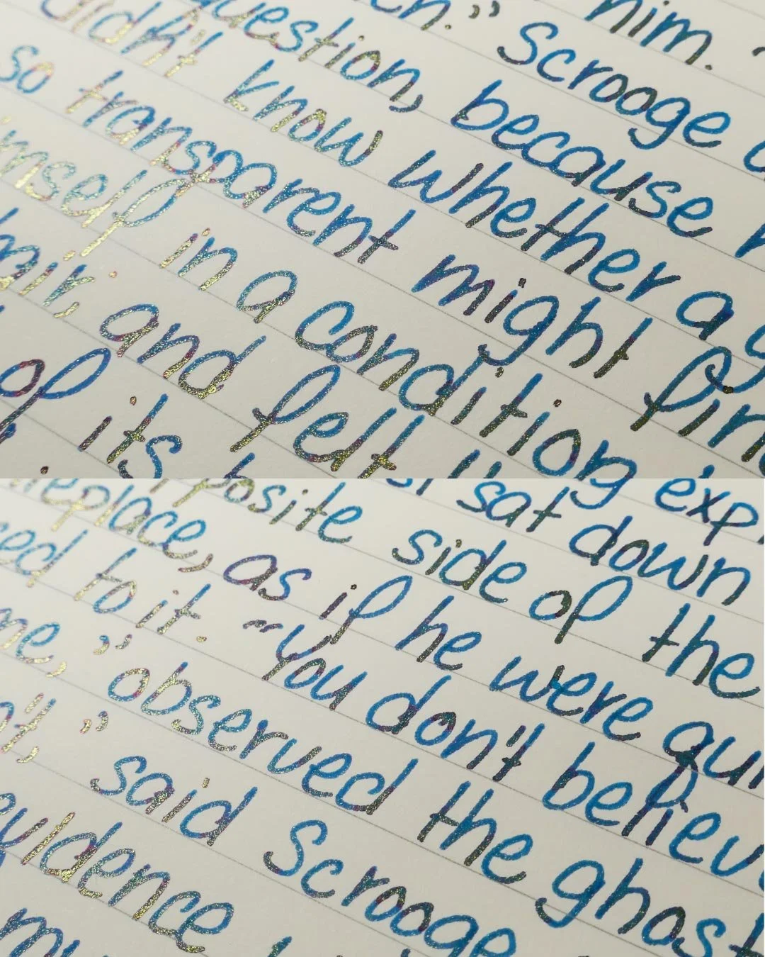 Diamine Celestial Skies print macro 1