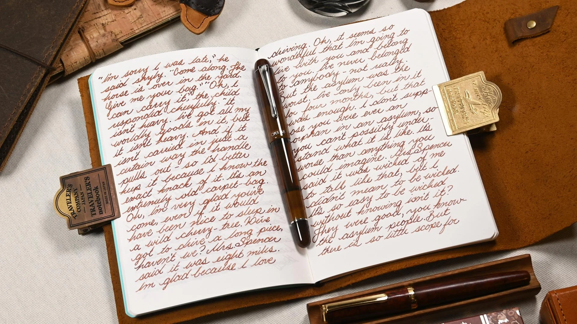 Ferris Wheel Press Steeped Umber writing sample