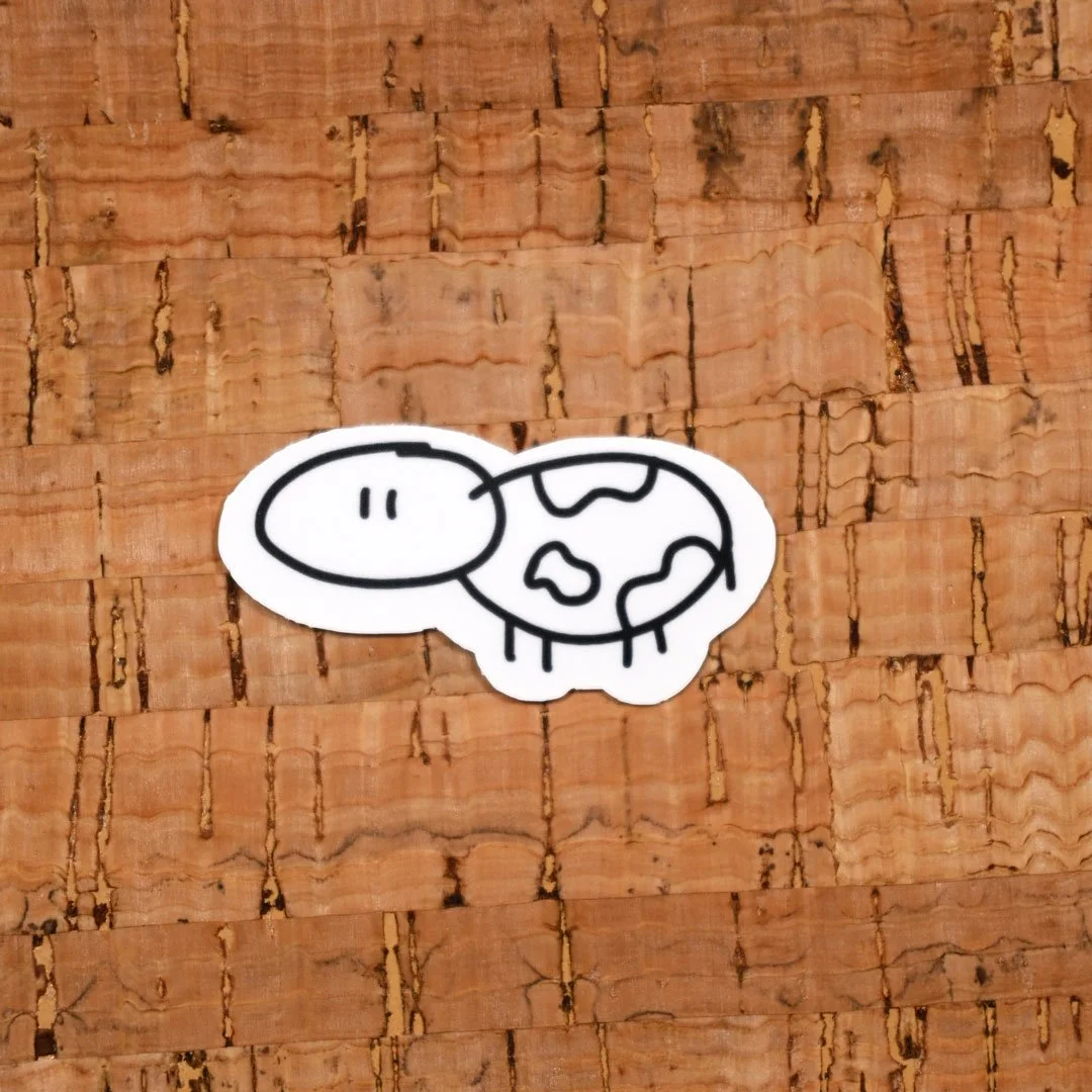 Lazy Cow Classic 1.5" Sticker