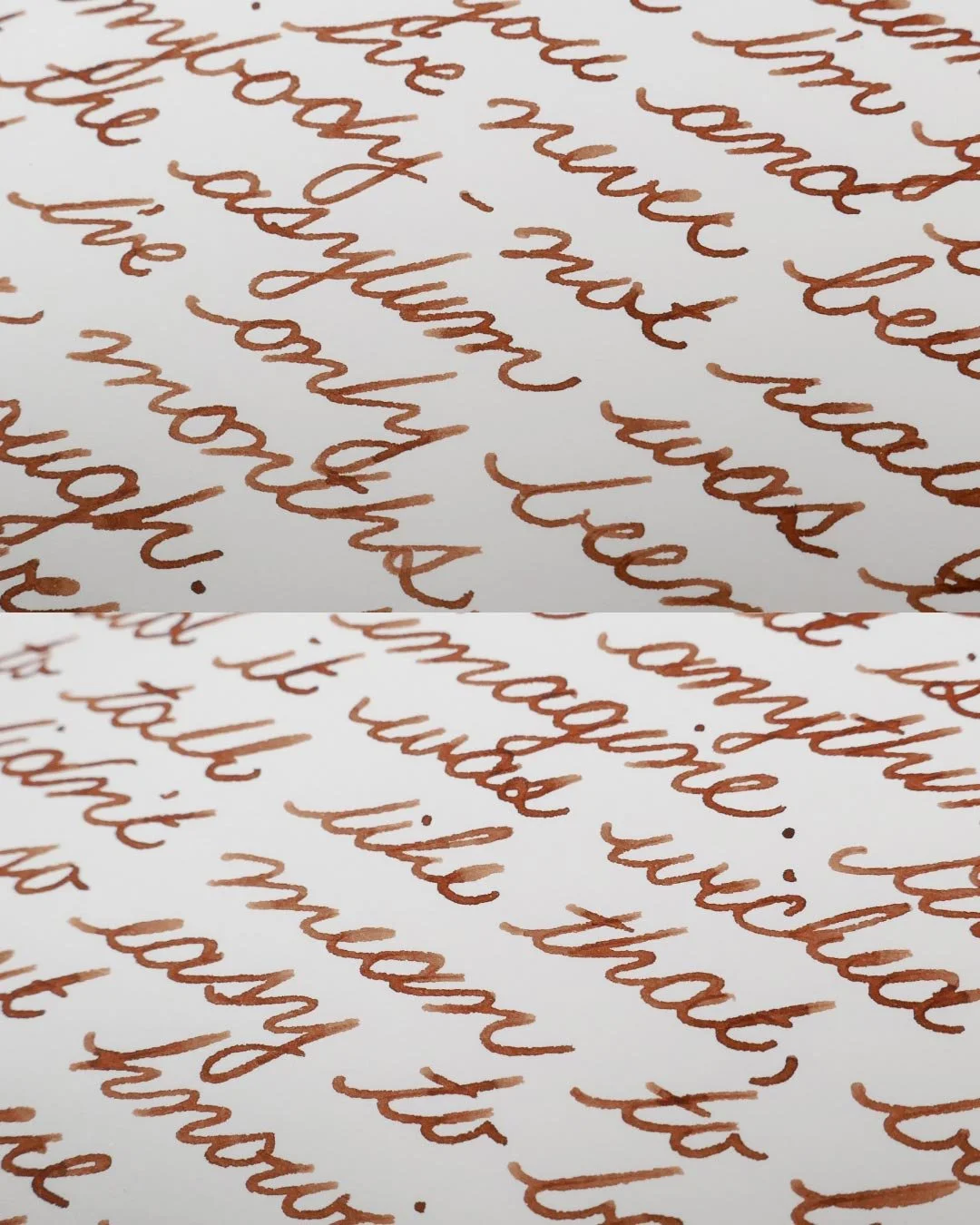 Ferris Wheel Press Steeped Umber cursive macro 1