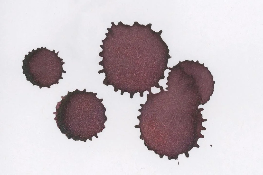 Diamine Nostalgia ink droplets