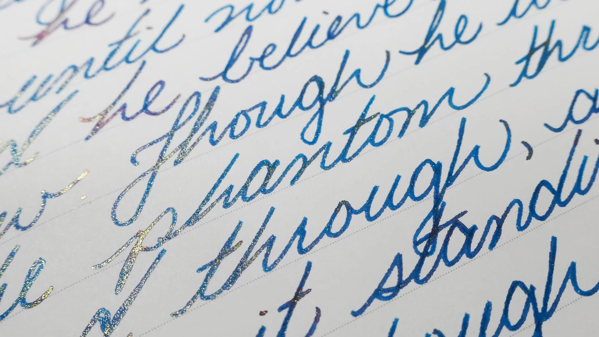 Diamine Celestial Skies cursive macro 2