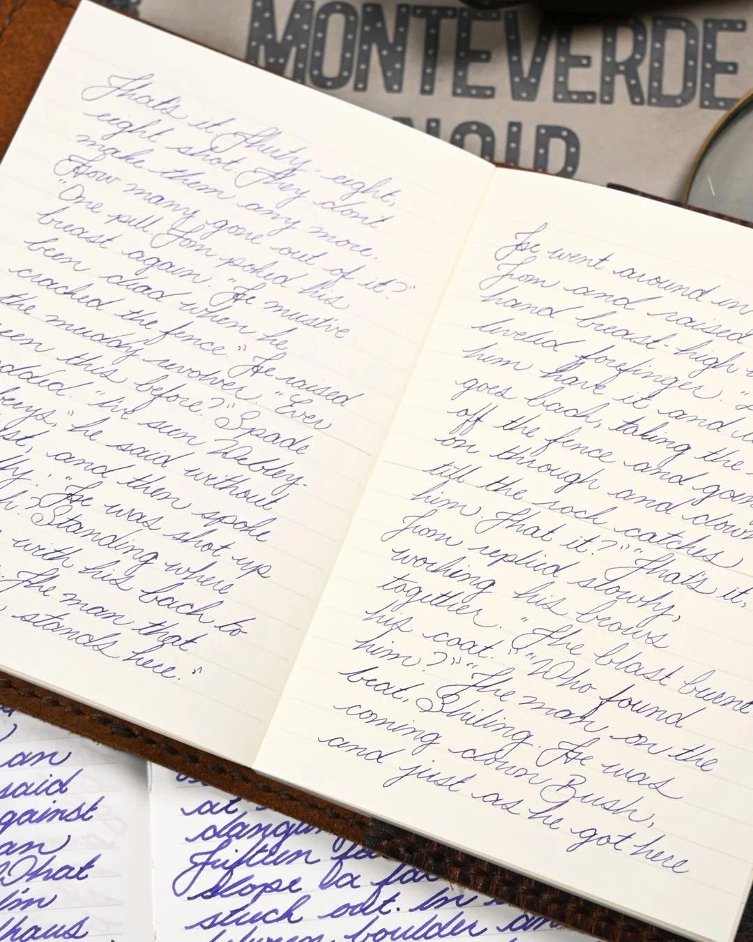 Monteverde Mulberry Noir writing sample 3