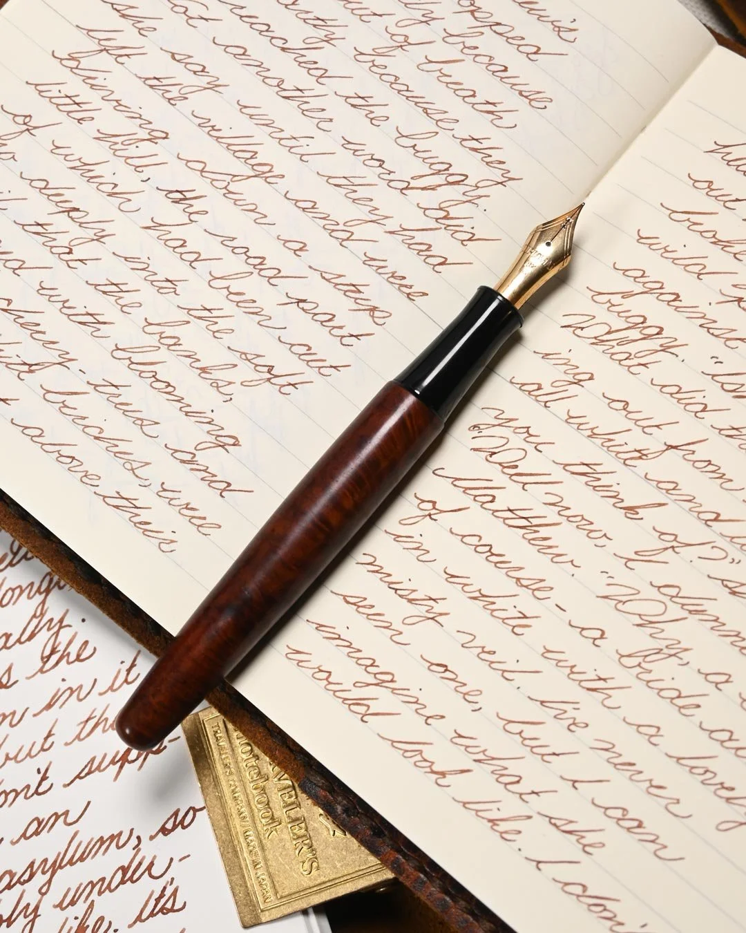 Ferris Wheel Press Steeped Umber writing sample with Tiffany & Co. Briarwood 1