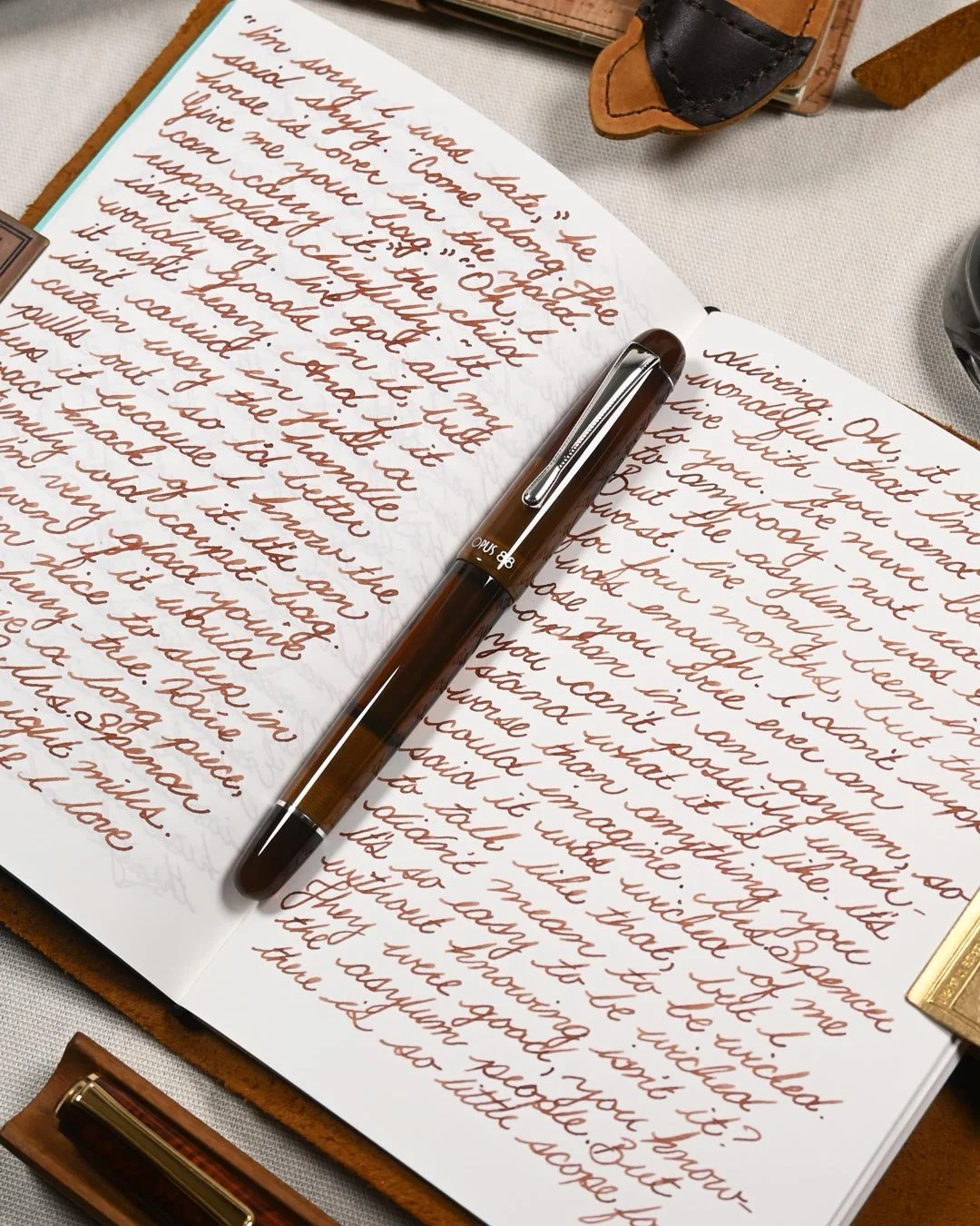 Ferris Wheel Press Steeped Umber writing sample with Opus 88 Picnic 1