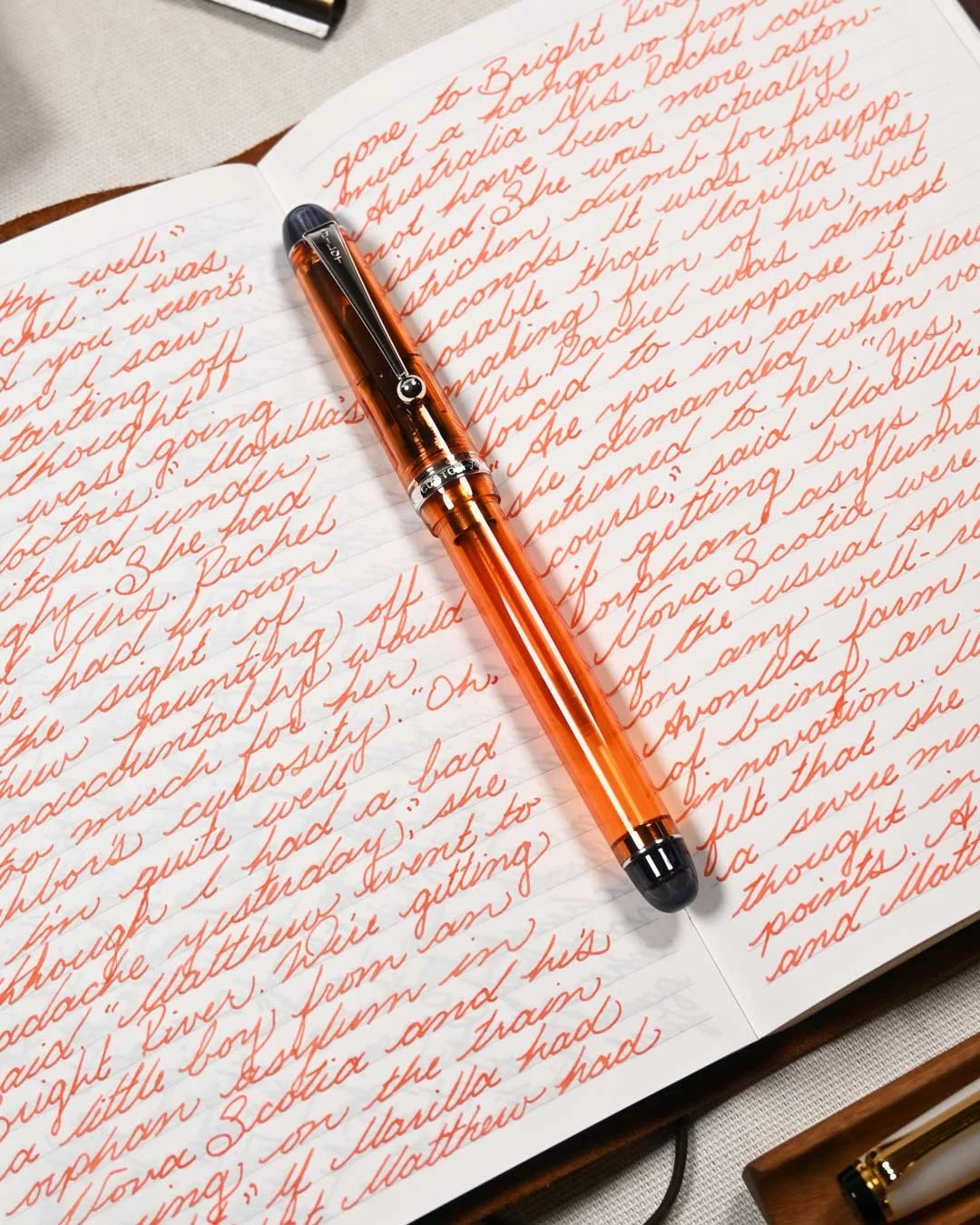 Pilot Iroshizuku Fuyu-gaki writing sample with Pilot Custom 74 Orange 1