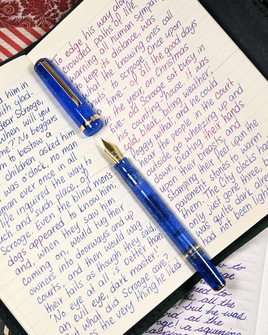 Diamine Polar Glow writing sample with Esterbrook Jr Fantasia 2