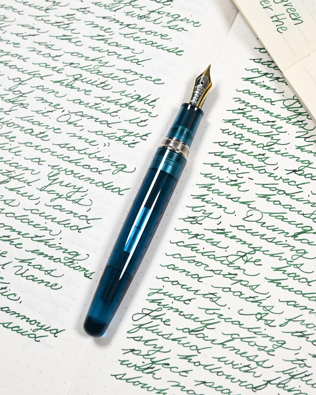Taccia Midori writing sample with Taccia Spectrum 3