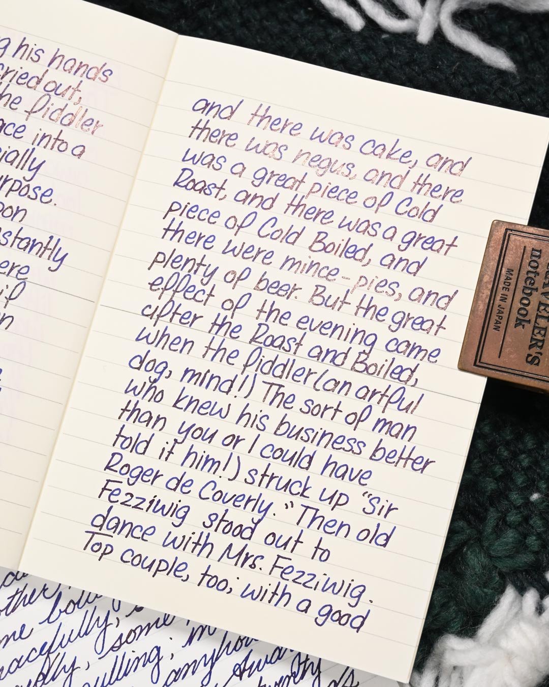 Diamine Frostbite writing sample 5
