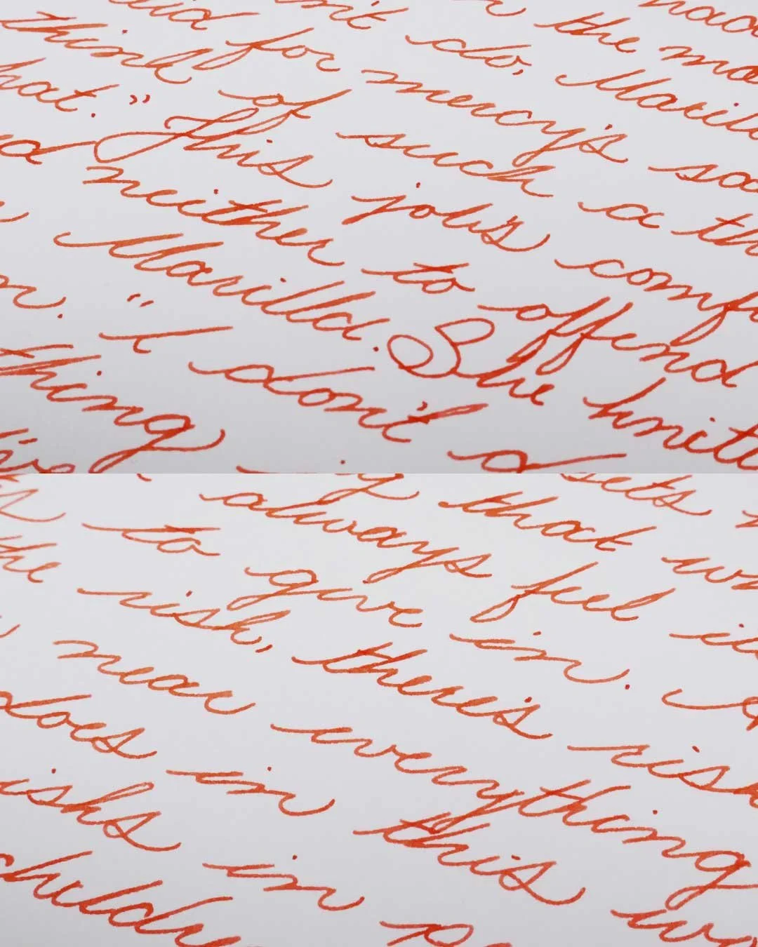 Pilot Iroshizuku Fuyu-gaki writing sample cursive macro 2