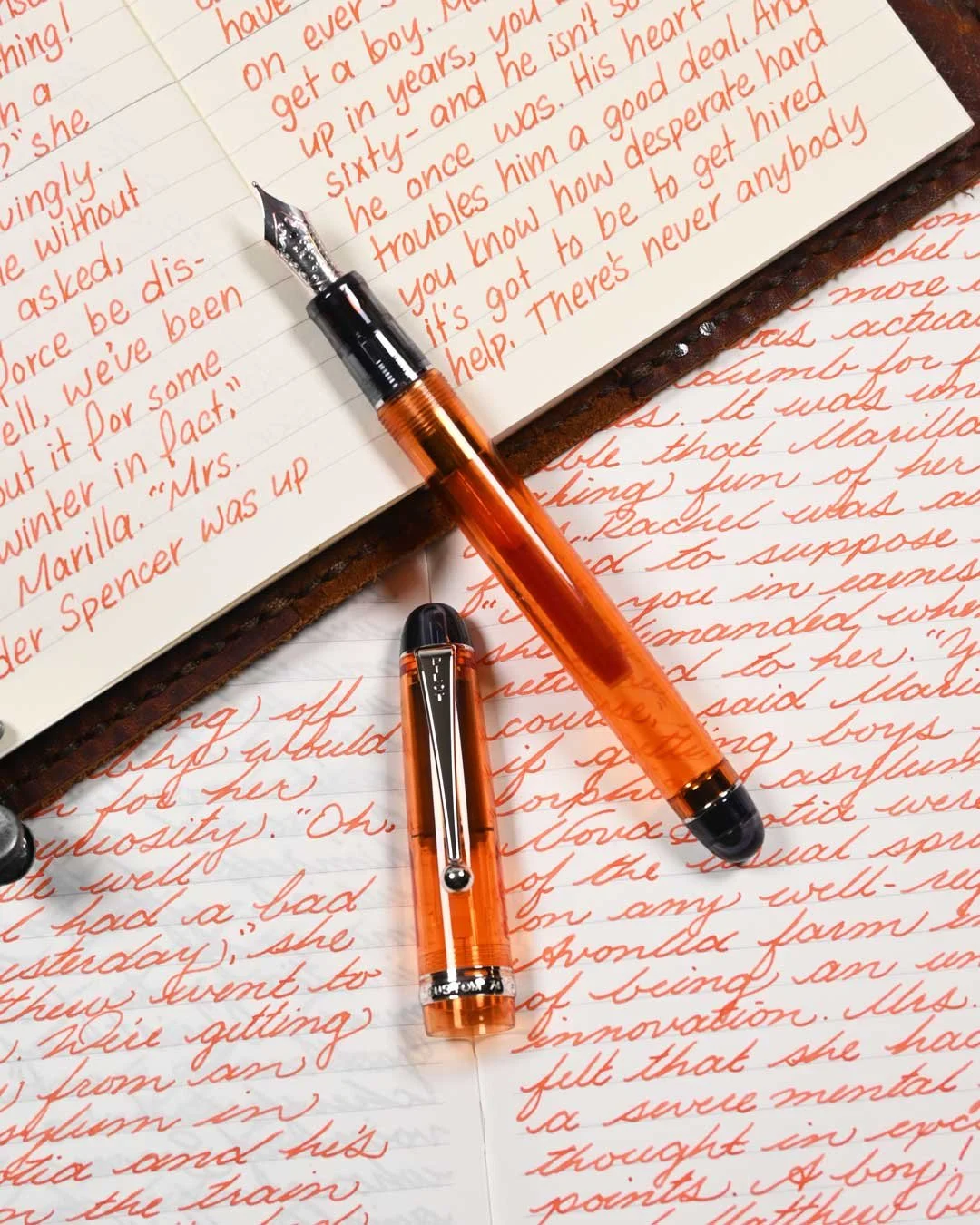 Pilot Iroshizuku Fuyu-gaki writing sample with Pilot Custom 74 Orange 3