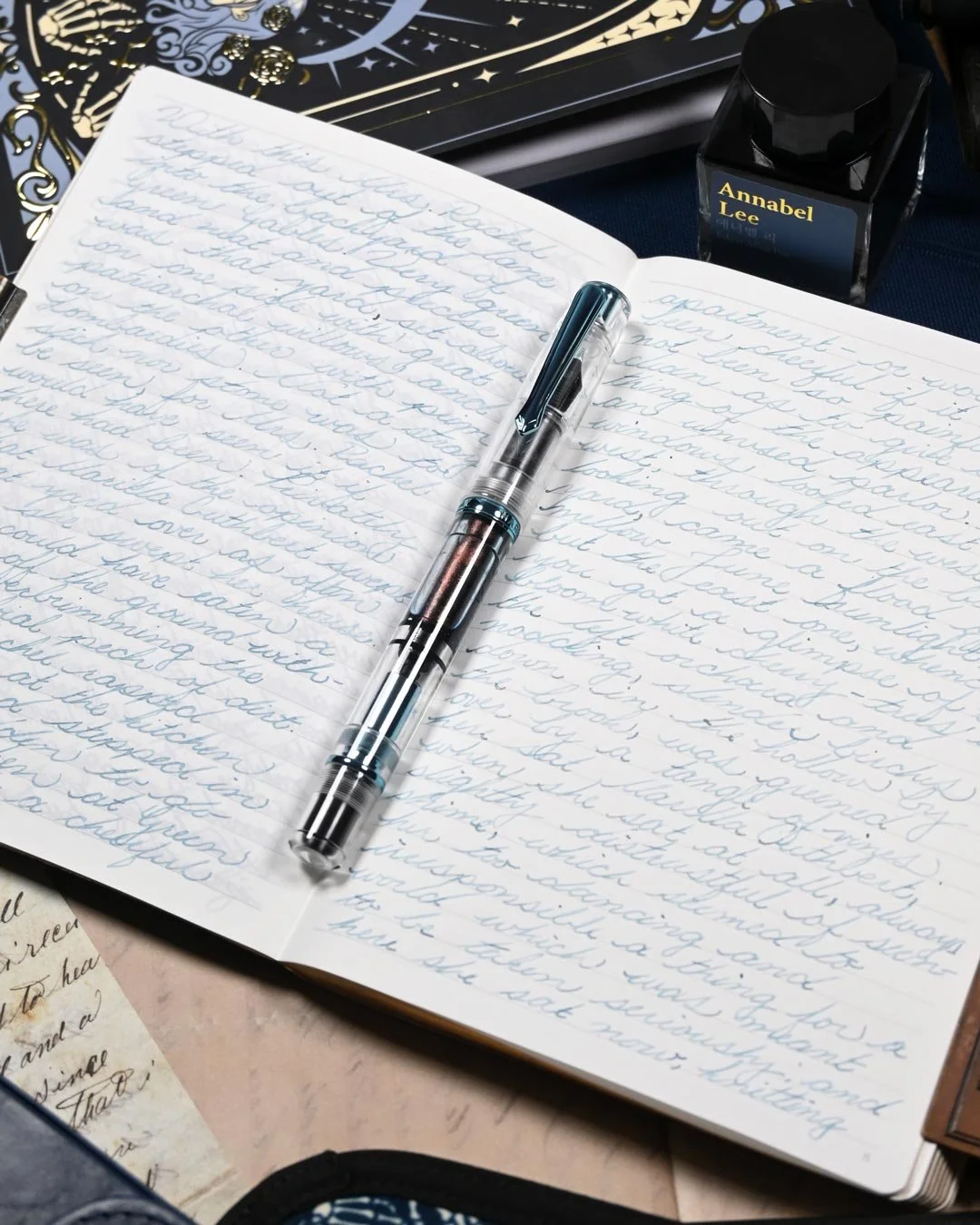 Wearingeul Annabel Lee writing sample with Nahvalur Original Winter 1