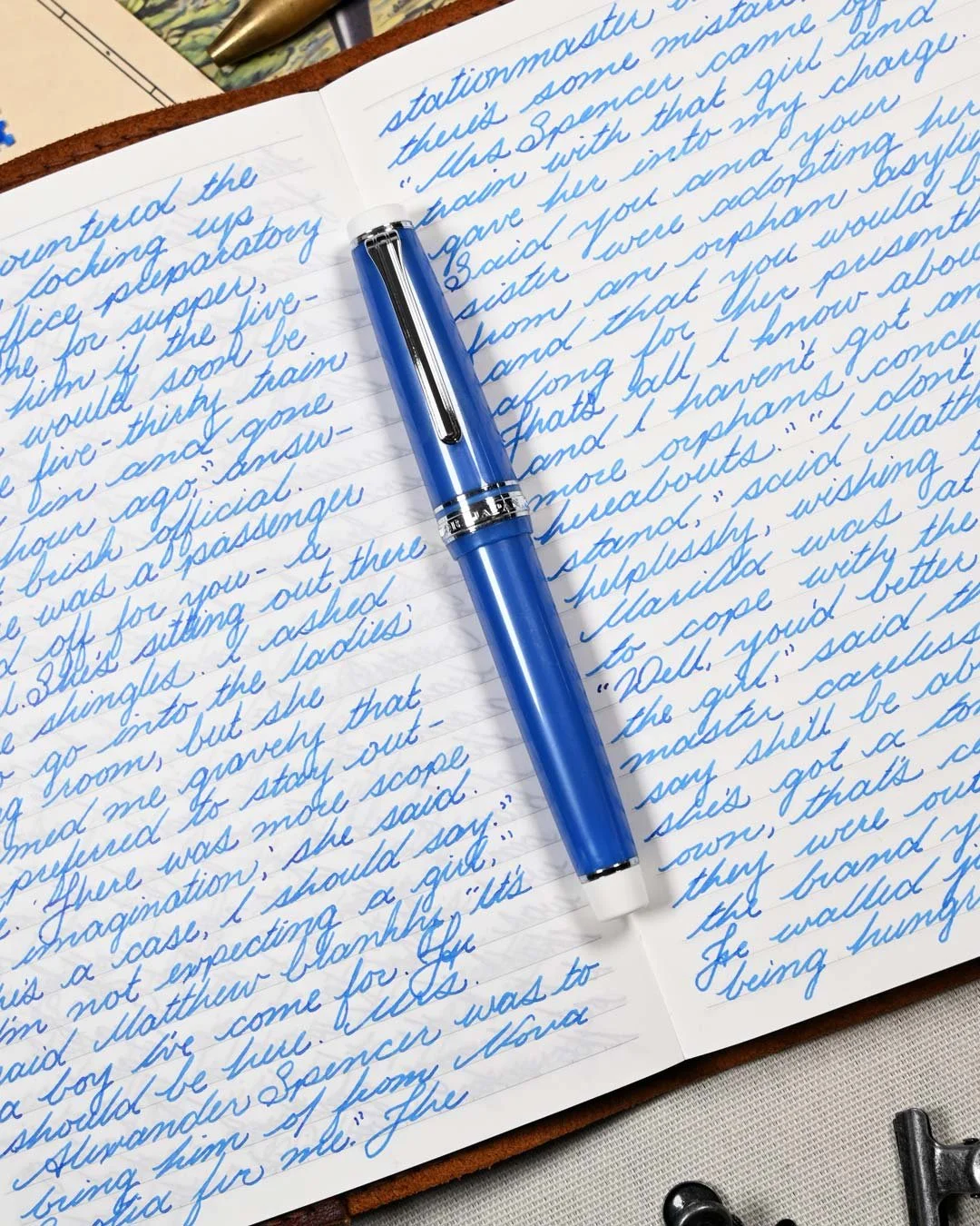 Pilot Iroshizuku Kon-peki writing sample with Sailor Pro Gear Blue Cobra 1