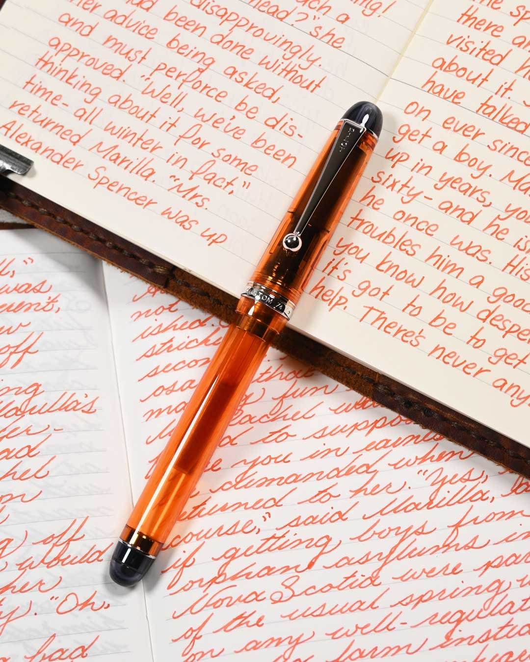 Pilot Iroshizuku Fuyu-gaki writing sample with Pilot Custom 74 Orange 2