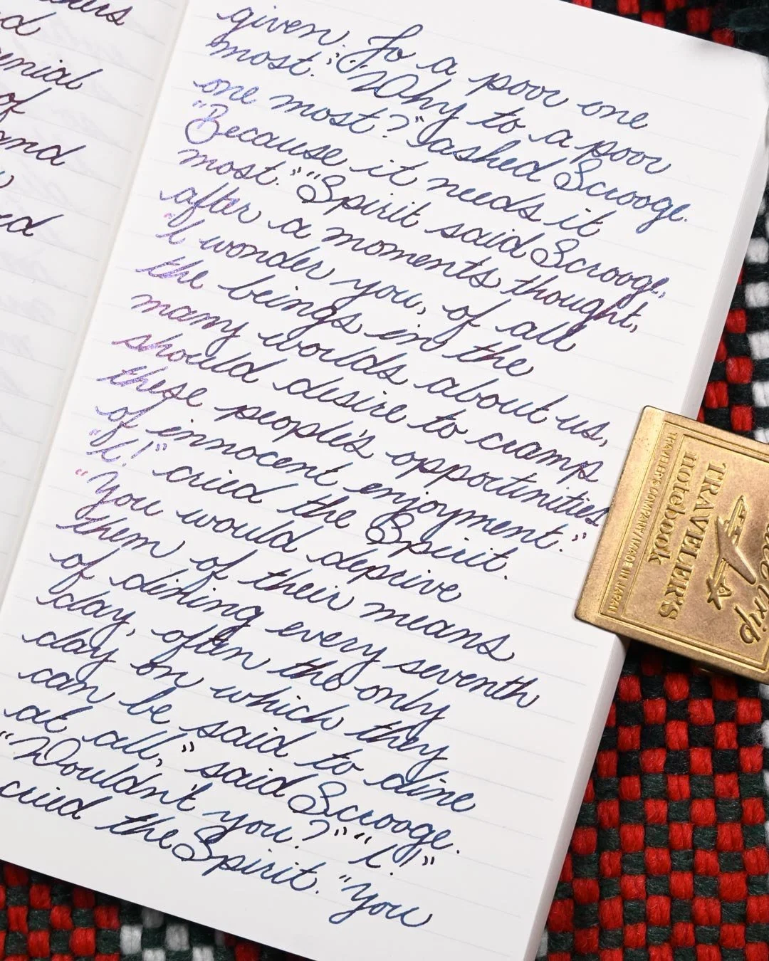 Diamine Myrrh the Merrier writing sample 4