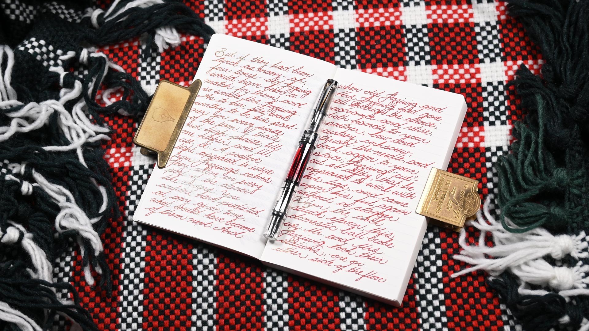 Diamine Ruby Taffeta writing sample 1