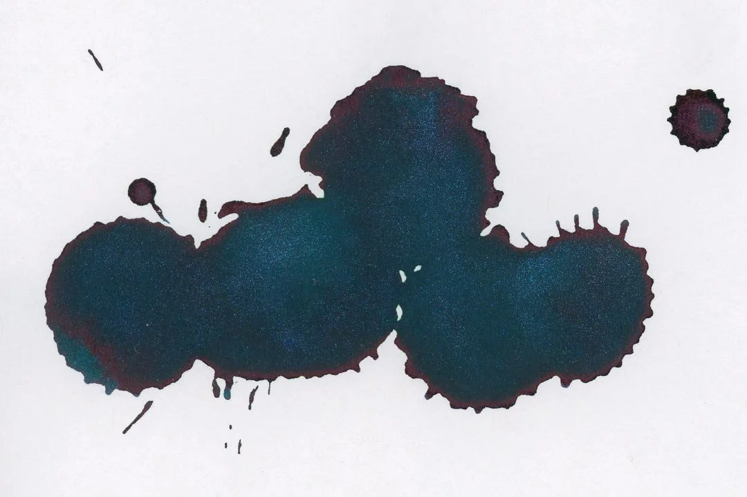 Diamine Myrrh the Merrier ink droplets