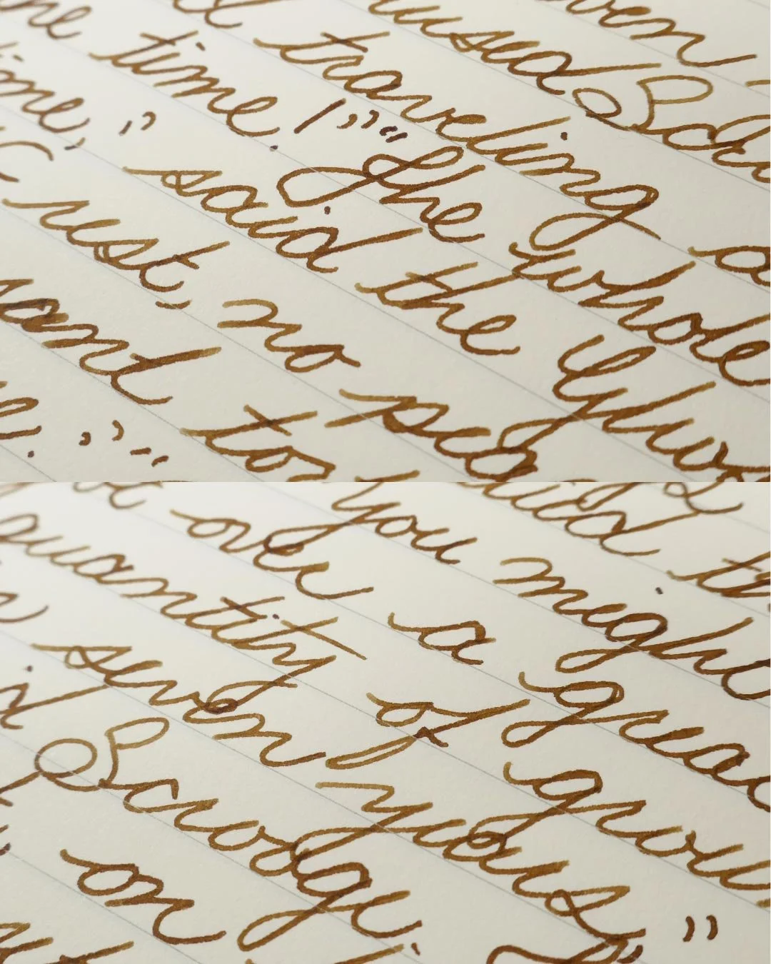 Diamine Smoky Tobacco cursive macro 2