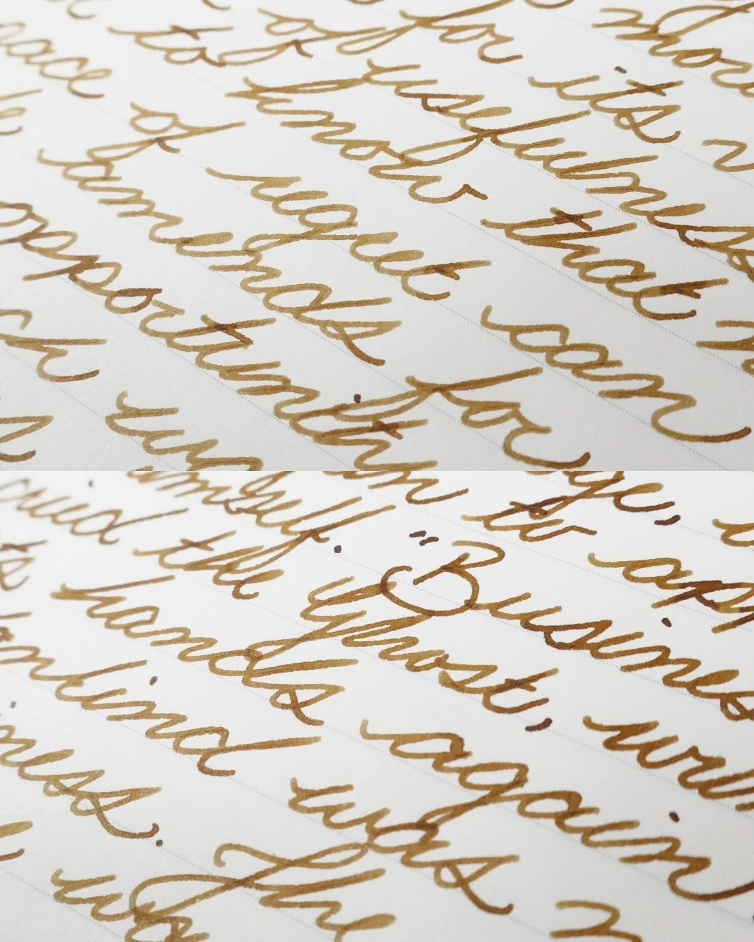 Diamine Smoky Tobacco cursive macro 1