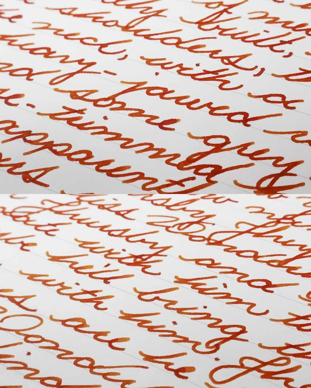 Monteverde Copper Noir cursive macro 1