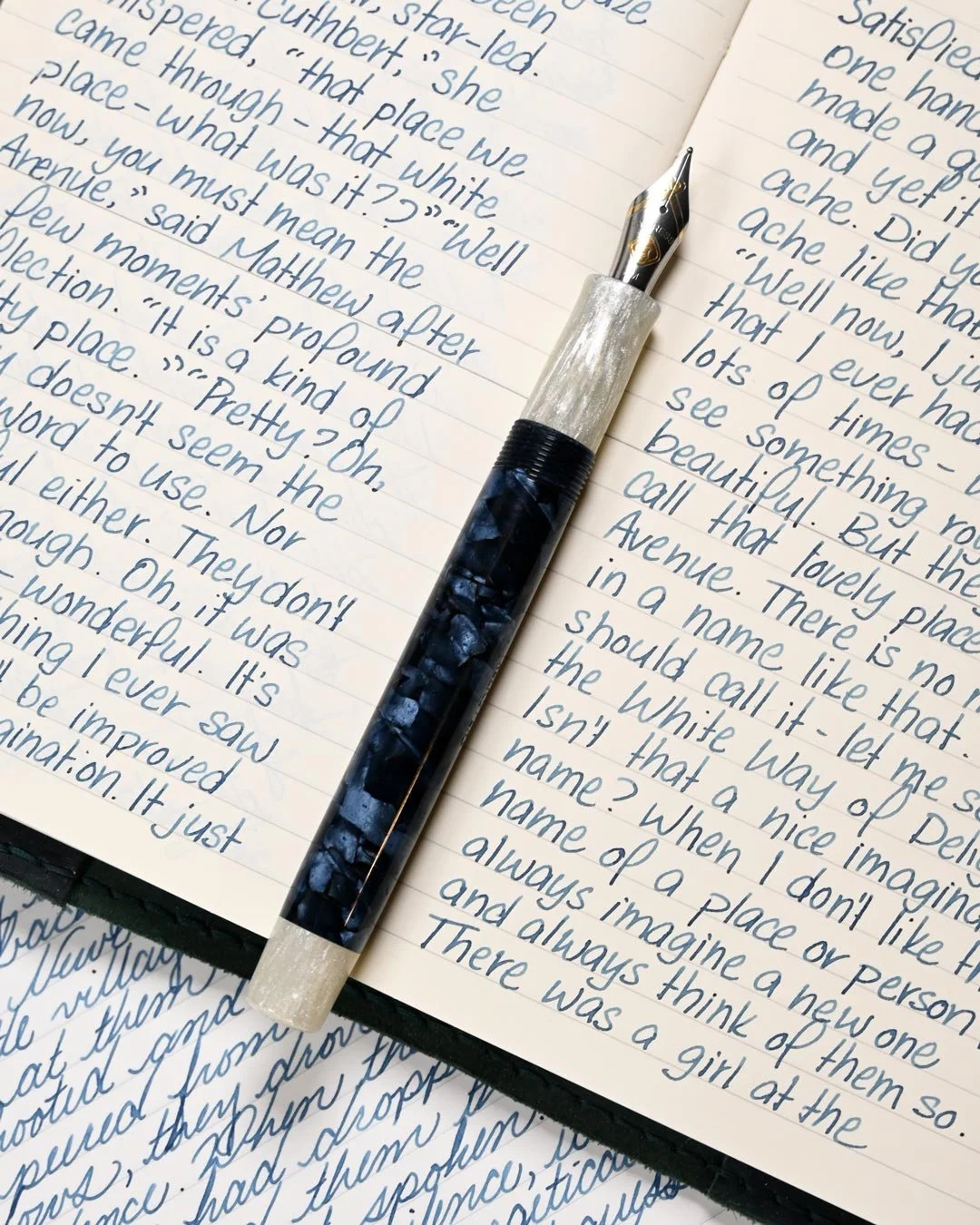 Wearingeul The Sky, Seasons Passing By writing sample with Relic Pens art deco 2